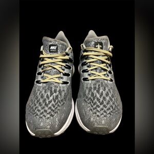 Women's Nike Air Zoom Pegasus 36 New Orleans Saints GrayGold Running Shoes 9.5